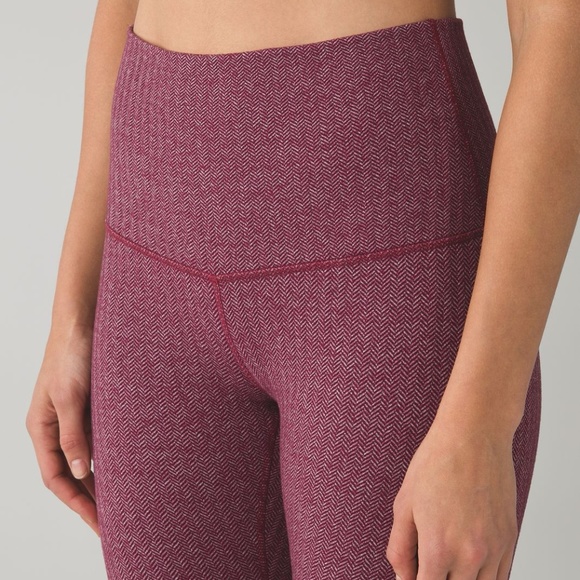 lululemon athletica Pants - Lululemon Heathered Herringbone Berry Rumble